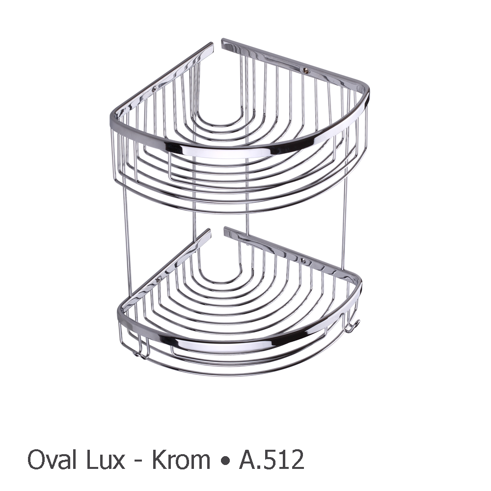 Duxxa A.512 Oval Lux 20x20 Krom Tel Şampuanlık