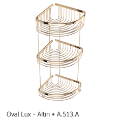 Duxxa A.513A Oval Lux 20x20 Altın Renk Şampuanlık